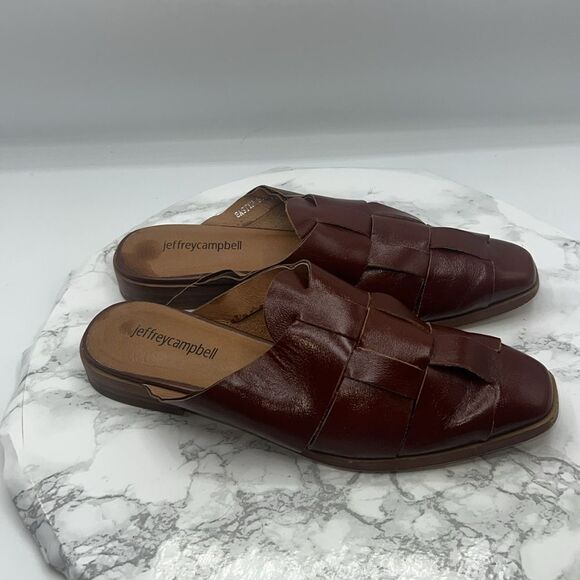 JEFFREY CAMPBELL Eastin Fisherman Style Brown Leather Miles-6.5 - Picture 6 of 8